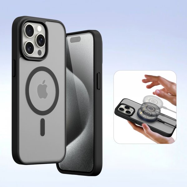 Dux Ducis iPhone 15 Pro Cover 2-i-1 Lawa Series MagSafe Sort