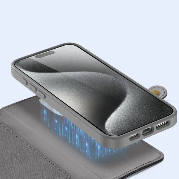 Dux Ducis iPhone 15 Pro Cover 2-i-1 Lawa Series MagSafe Grå
