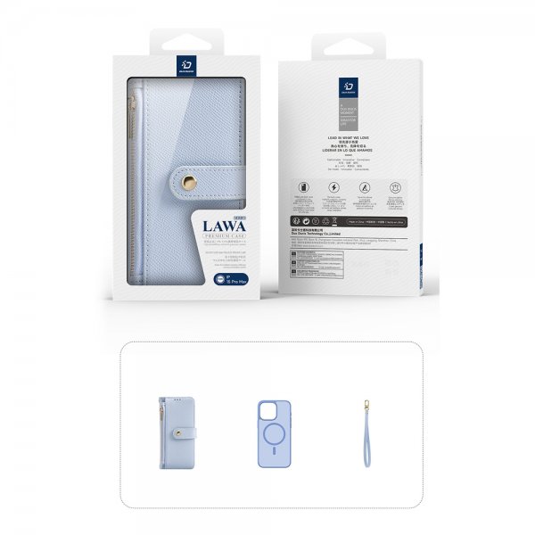 Dux Ducis iPhone 15 Pro Cover 2-i-1 Lawa Series MagSafe Blå