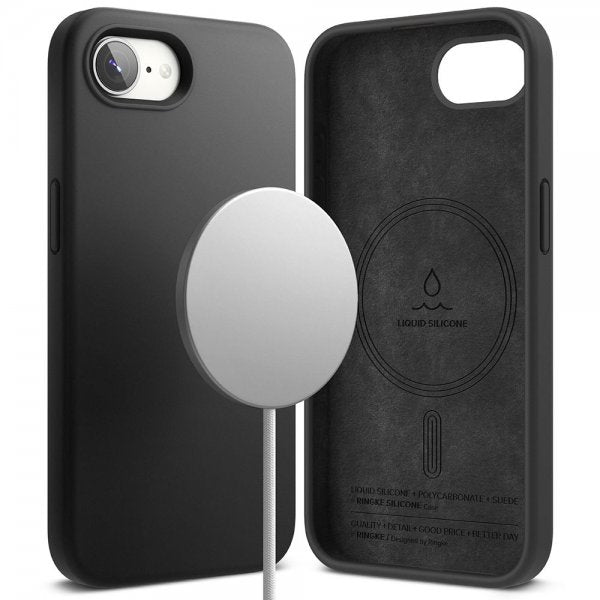 Ringke iPhone 16e/iPhone 17e Cover Silikone Magnetic Sort