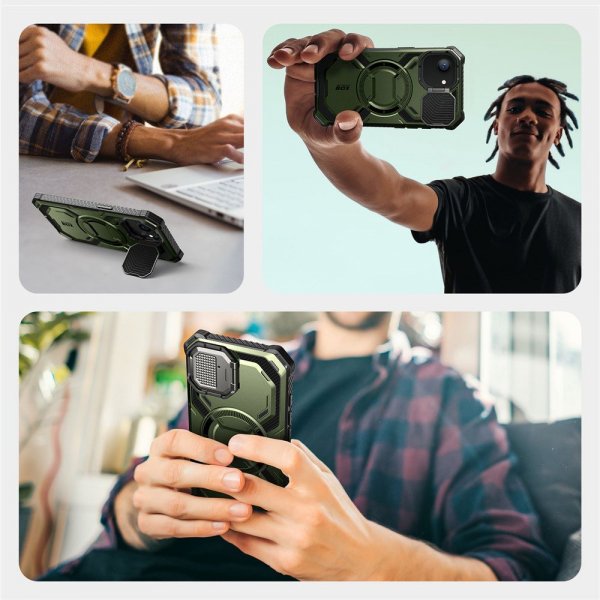 Supcase iPhone 16e/iPhone 17e Cover ArmorBox MagSafe Grøn