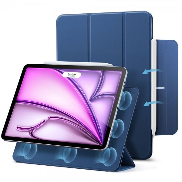 ESR iPad Pro 12.9 (gen 4/5/6)/iPad Air 13 (M2/M3/M4) Cover Rebound Magnetic Blå