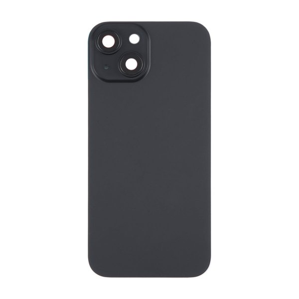 iPhone 15 Bagside Glas med Magnet og Kameralinse - Sort