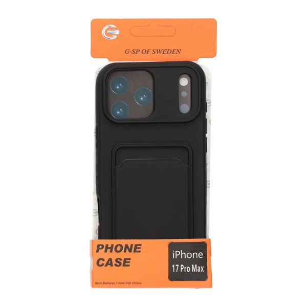 iPhone 17 Pro Max Cover Kortholder Sort