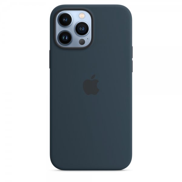 Apple Original iPhone 13 Pro Max Cover Silicone Case MagSafe Blækblå