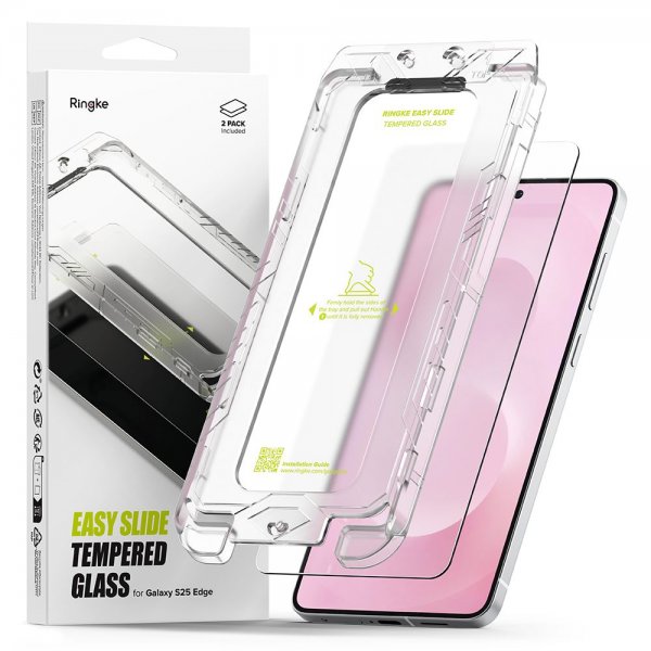 Ringke Samsung Galaxy S25 Edge Skærmbeskytter Easy Slide 2-pak