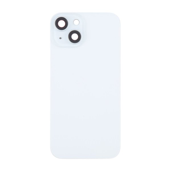 iPhone 15 Bagside Glas med Magnet og Kameralinse - Hvid