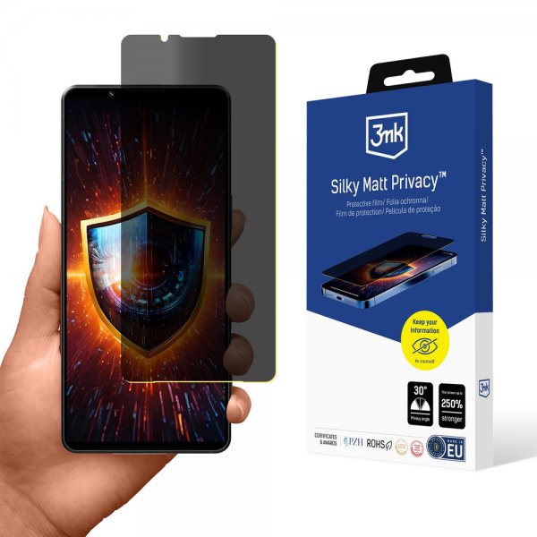 3mk Sony Xperia 1 VII Skærmbeskyttelse Silky Matt Privacy