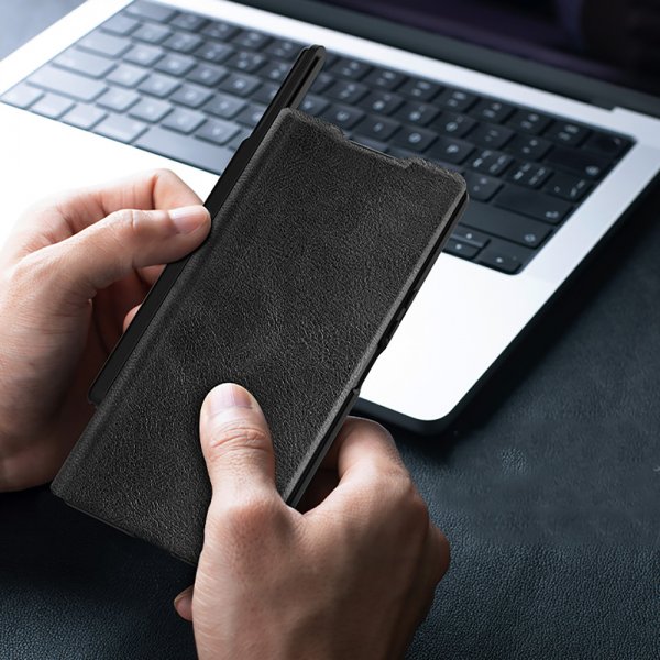 Nillkin Samsung Galaxy Z Fold 7 Cover Qin Pro Læder Sort