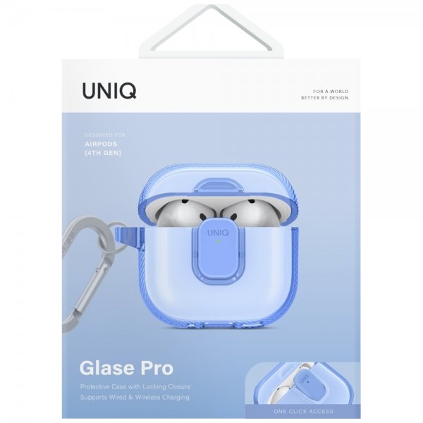 UNIQ AirPods 4 Cover Glase Pro Blå