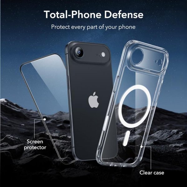 ESR iPhone Air Cover og Skærmbeskytter Classic Hybrid MagSafe Sæt Transparent