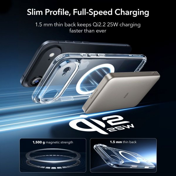 ESR iPhone Air Cover og Skærmbeskytter Classic Hybrid MagSafe Sæt Transparent