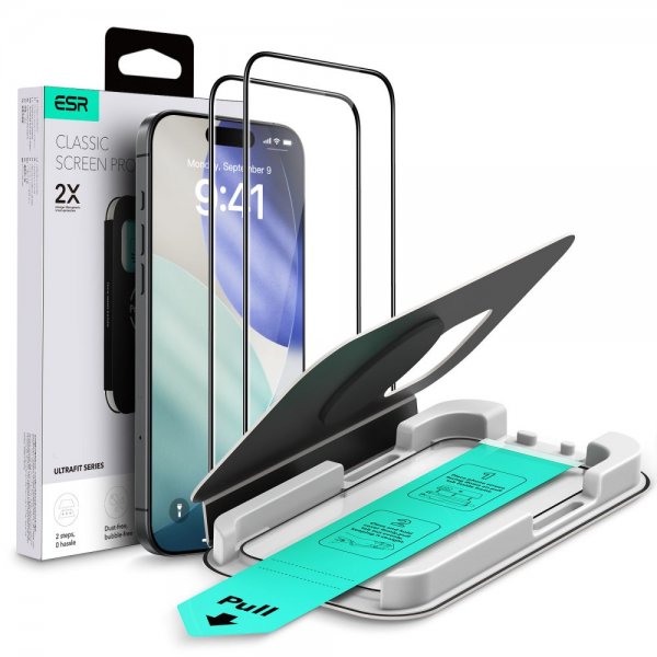 ESR iPhone 16 Pro/iPhone 17 Skærmbeskyttelse UltraFit 2-pak
