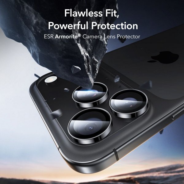 ESR iPhone 14/15/16/17 Pro & Pro Max Kamerabeskyttelse Armorite Sort