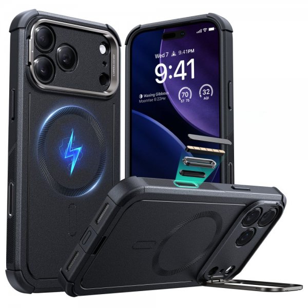 ESR iPhone 17 Pro Max Cover Cyber Tough Kickstand MagSafe Sort