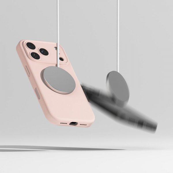 Ringke iPhone 17 Pro Max Cover Silikone Magnetic Pink Sand