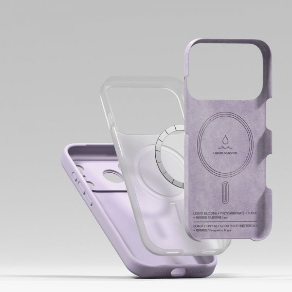 Ringke iPhone 17 Pro Max Cover Silikone Magnetisk Lilla