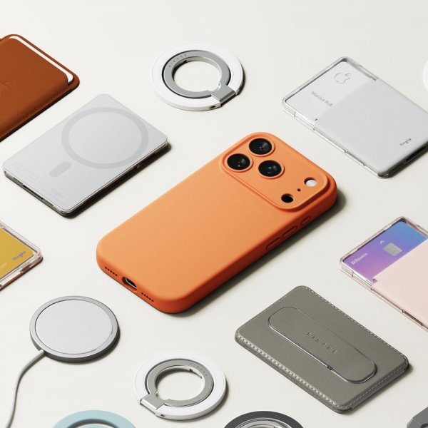 Ringke iPhone 17 Pro Max Cover Silicone Magnetic Tangerine