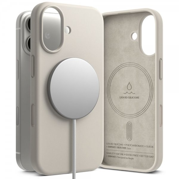 Ringke iPhone 17 Cover Silicone Magnetic Stone