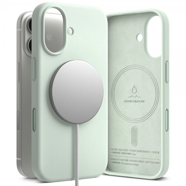 Ringke iPhone 17 Cover Silikone Magnetic Soft Mint