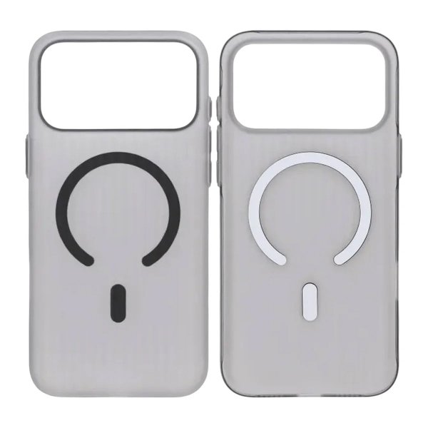 iPhone 17 Pro Cover Bølget MagSafe Lysegrå