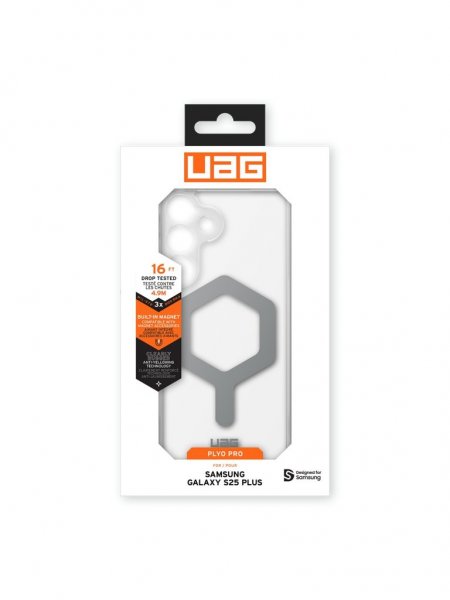 Urban Armor Gear (UAG) Samsung Galaxy S25 Plus Cover Plyo Pro MagSafe Ice/Silver