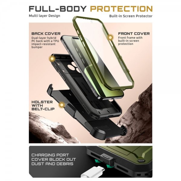 Supcase iPhone 17 Pro Cover UB Pro Grøn