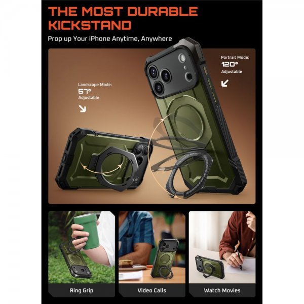 Supcase iPhone 17 Pro Cover UB Grip MagSafe Grøn