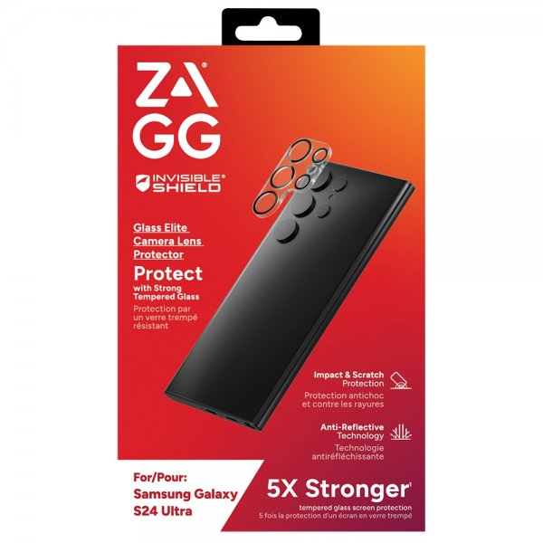 ZAGG InvisibleShield Samsung Galaxy S24 Ultra kamerabeskyttelse Glass Elite Camera Protector