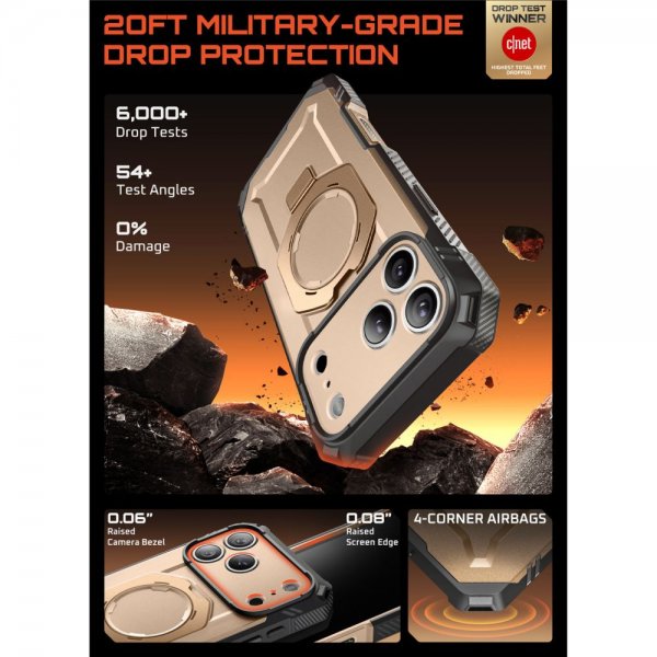Supcase iPhone 17 Pro Max Cover UB Grip Pro MagSafe Guld
