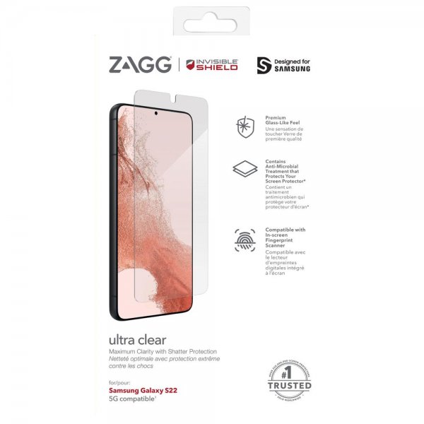 ZAGG InvisibleShield Samsung Galaxy S22 Skærmbeskytter Ultra Clear