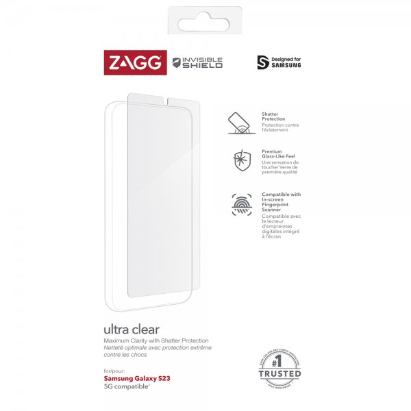 ZAGG InvisibleShield Samsung Galaxy S23 Skærmbeskyttelse Ultra Clear