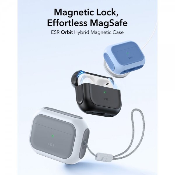 ESR AirPods Pro 3 Cover Orbit Hybrid HaloLock Hvid