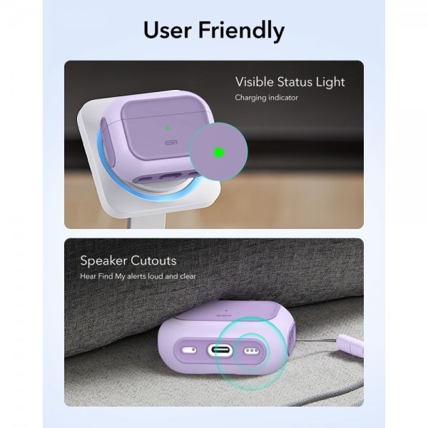 ESR AirPods Pro Cover Orbit Hybrid HaloLock Lilla