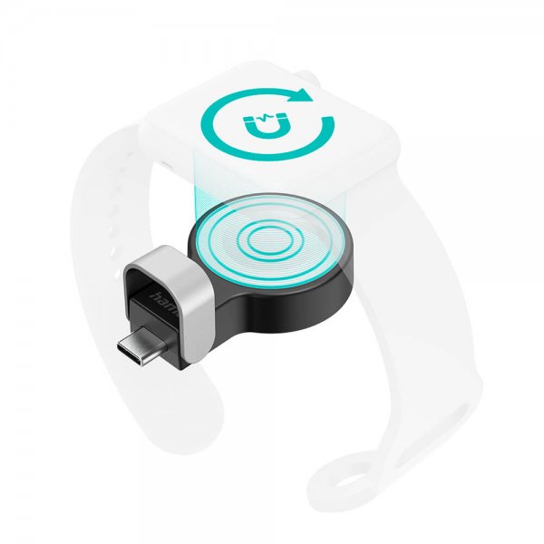 Hama Apple Watch-oplader med USB-C-stik Sort