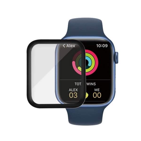 PanzerGlass Apple Watch 45mm Skærmbeskytter Antibacterial Sort