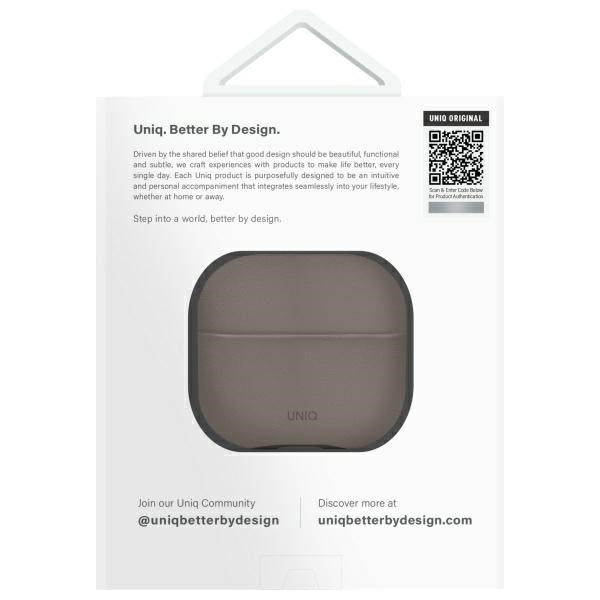 UNIQ AirPods 4 Cover Lyden DS Grå