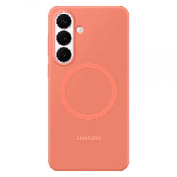 Samsung Original Galaxy S26 Cover Silicone Magnet Case Coral Red