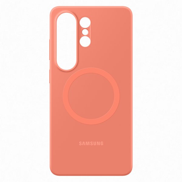 Samsung Original Galaxy S26 Ultra Cover Silicone Magnet Case Coral Red