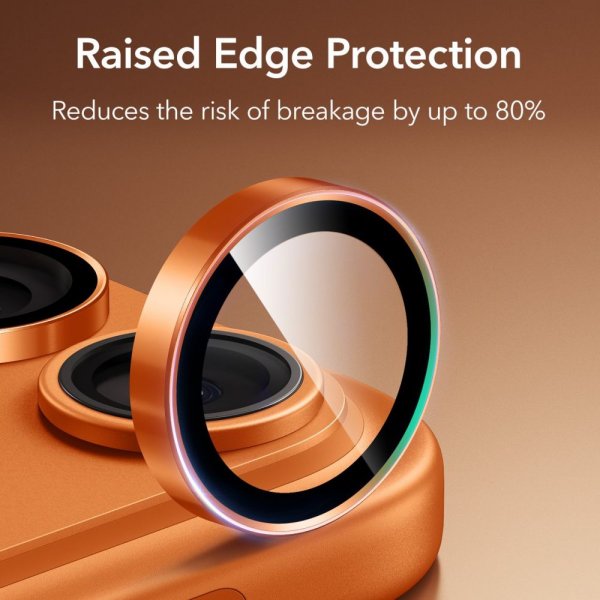 ESR iPhone 14/15/16/17 Pro & Pro Max Kameralinsebeskyttelse Armorite Orange