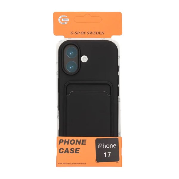 iPhone 17 Cover Kortholder Sort