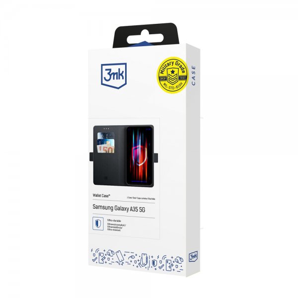3mk Samsung Galaxy A37 Cover Wallet Sort