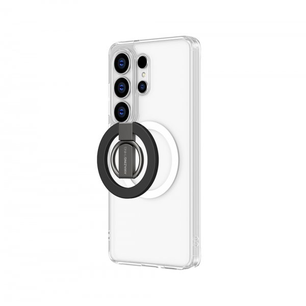 Amazingthing Samsung Galaxy S26 Ultra Cover Minimal Mag Ring Sæt Gennemsigtig