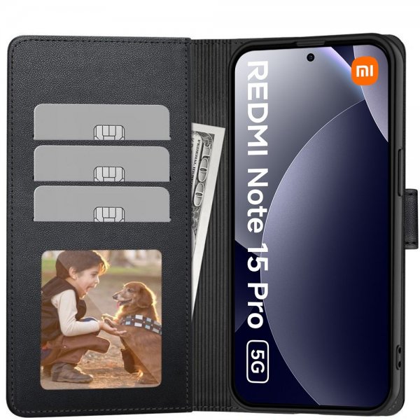 Tech-Protect Xiaomi Redmi Note 15 Pro 5G Etui Wallet Sort