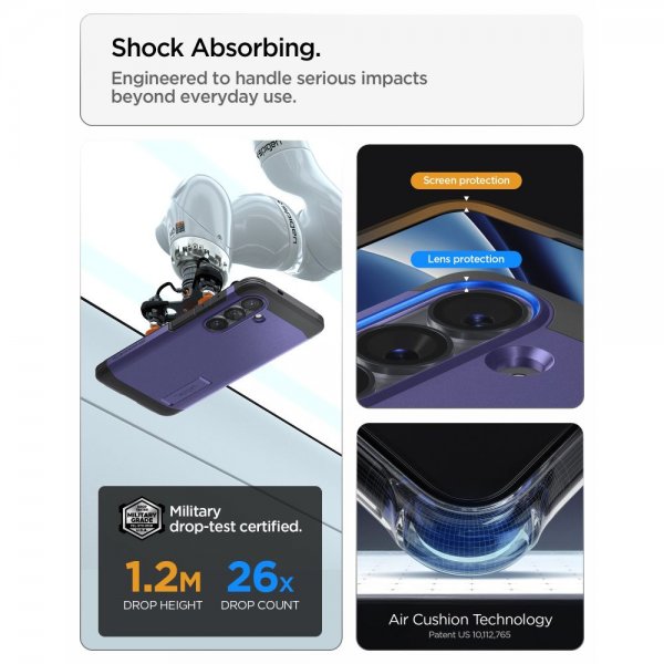 Spigen Samsung Galaxy S26 Plus Cover Tough Armor MagFit Ash Violet