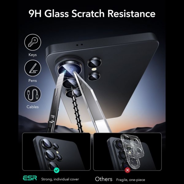 ESR Samsung Galaxy S26 Ultra Kamerabeskyttelse Armorite Sort