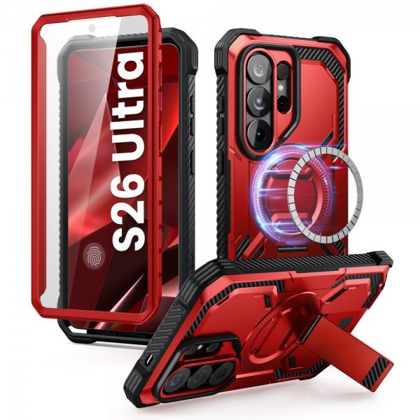 Supcase Samsung Galaxy S26 Ultra Cover ArmorBox MagSafe Rød