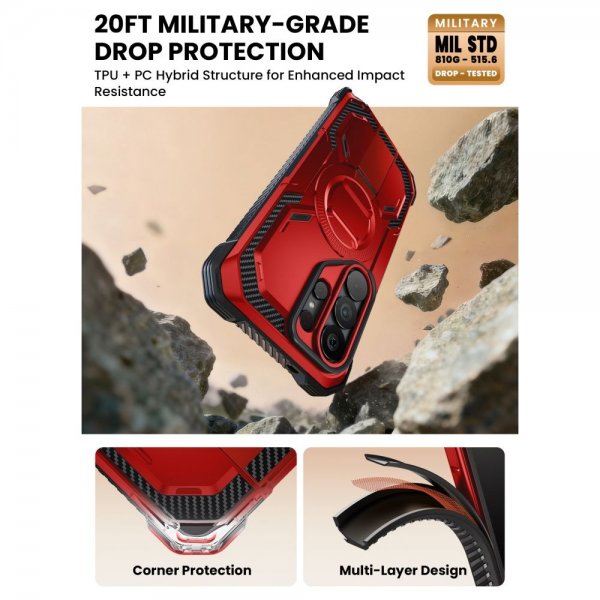 Supcase Samsung Galaxy S26 Ultra Cover ArmorBox MagSafe Rød