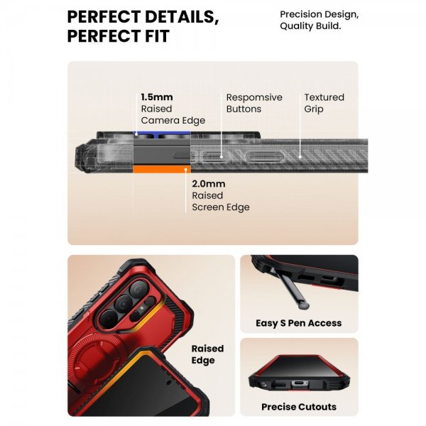 Supcase Samsung Galaxy S26 Ultra Cover ArmorBox MagSafe Rød