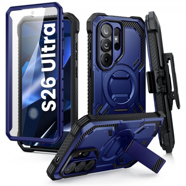 Supcase Samsung Galaxy S26 Ultra Cover ArmorBox Clip MagSafe Blå